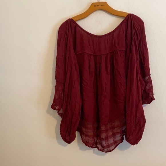 Free People Red Blouse Size Small - Picture 3 of 3